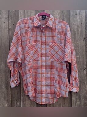 BDG Urban Outfitters Oversized Plaid Button Down Shirt NWT Small